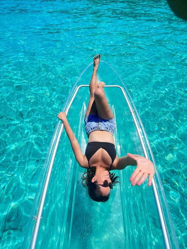 Boracay - Crystal Kayak phot-op Experience - The Setup on the Water: Calm Seas Help the Photos