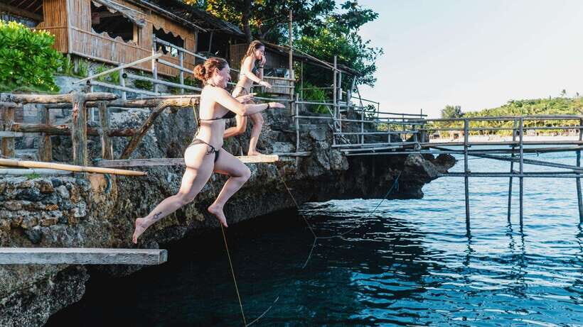 Boracay: Island Hopping & Cliff Jumping by Haqqy Life - Magic Island cliff jumping: the thrill and the fee you must plan for