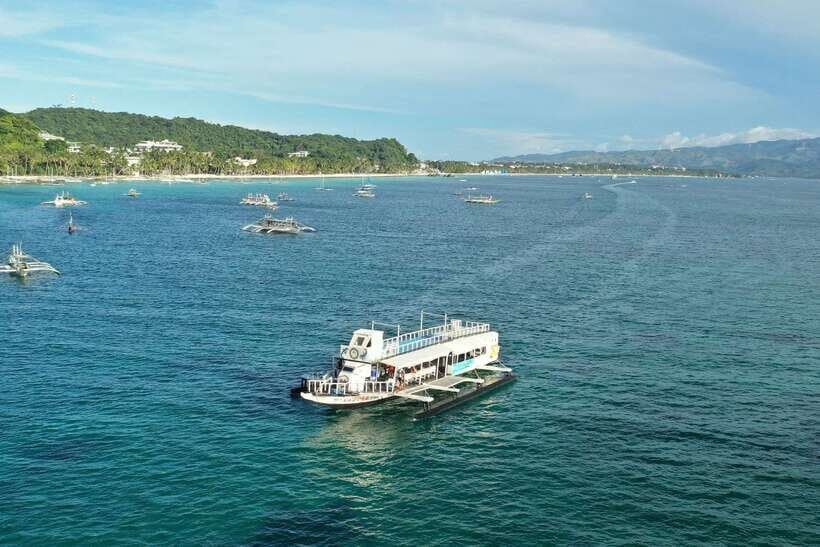 Boracay: Sunset Boat Party with Snacks - Entering the Cruise at White Beach Near Astoria Boracay