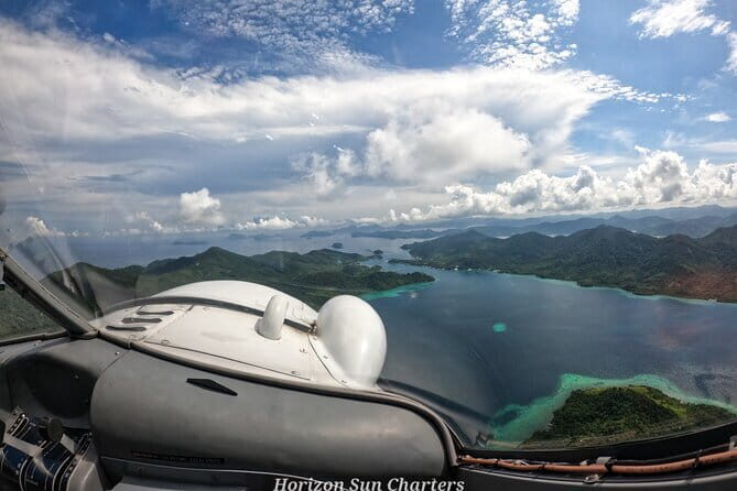 Busuanga Scenic Seaplane Flight 30 Minutes - Malawig (the far north feel): clear water, reef shapes, and the Tagbanua context