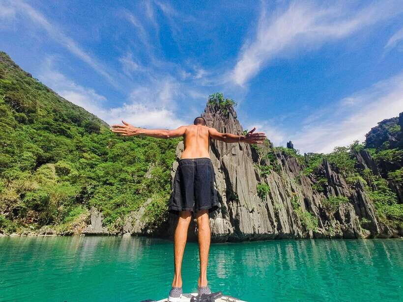 El Nido: Hidden Beaches and Lagoons Boat Hopping Tour D - Small Lagoon: emerald water, rock formations, and your first big swim