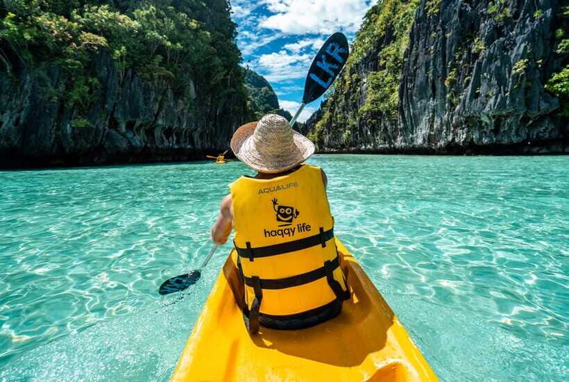 El Nido: Island Hopping Adventure by Haqqy Life - Big Lagoon kayaking: the signature moment with big pay-off