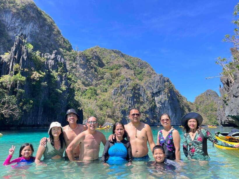 EL NIDO: Private Island Hopping Tour A with BUFFET LUNCH - Big Lagoon kayaking: where the cliffs feel like they’re watching you
