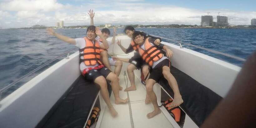 From Cebu: Mactan Island 3 Watersport Activities Tour - Banana boat: balance games for up to 8 people