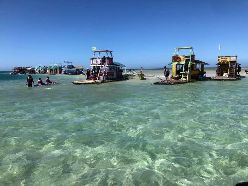 From Manila: Little Boracay Beach w/ Floating Bamboo Cottage - Little Boracay and low-tide sandbar island hopping