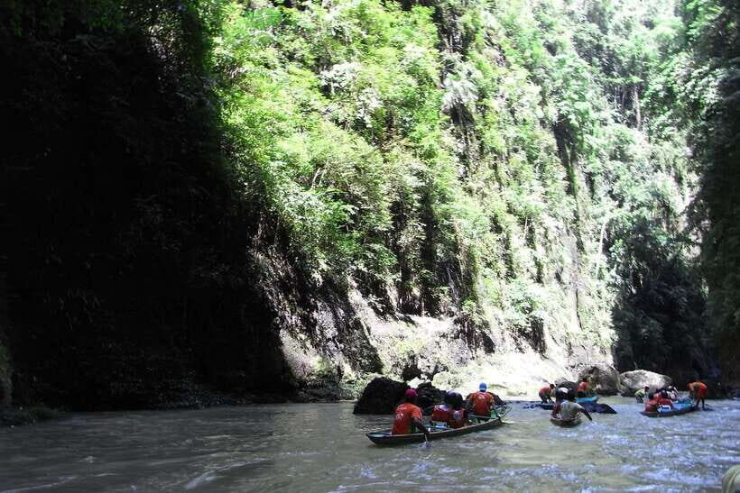 From Manila: Majestic Pagsanjan Falls Adventure - The Falls Area: Swimming, Bamboo Rafts, and the Cave Behind the Water
