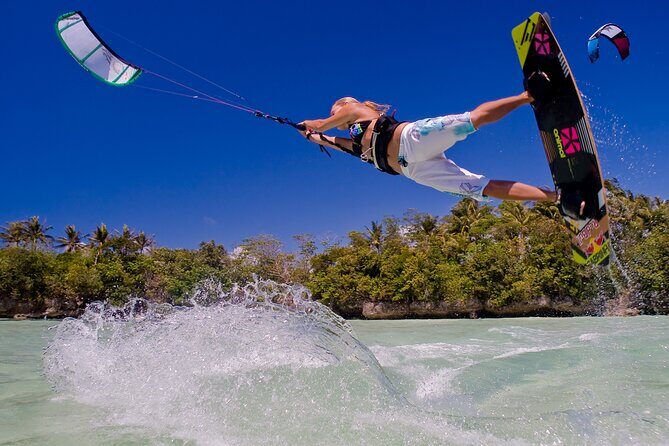 Learn kitesurfing in Boracay - Gear fitting: kite, bar, harness, and booties