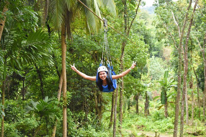 Mainland ZipLine Experience in Boracay - The actual ride: descending on the cable with big aerial views
