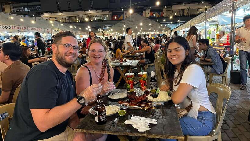 Makati Street food walking tour with Dinner - Getting your guide right: Mare, Jeric, and Mari