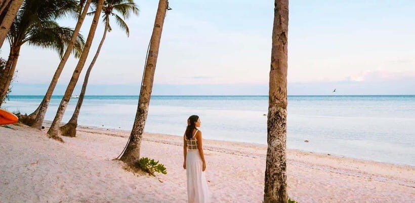 Panglao Island Escape: Cave Swim, White Sand Beach & More - White Sand Beach Break With Shade, Benches, and Showers